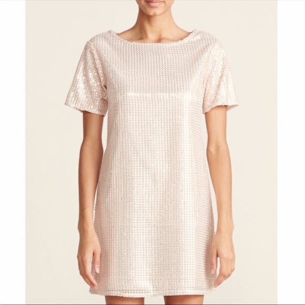 Laundry by Shelli Segal Blush Sequined Mini Dress